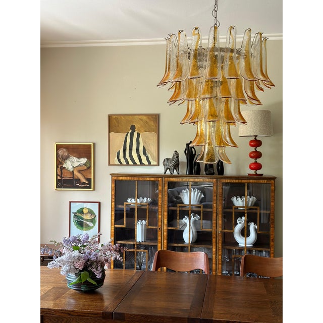 Sand and Amber Murano Glass Chandeliers, Set of 2 For Sale - Image 3 of 9
