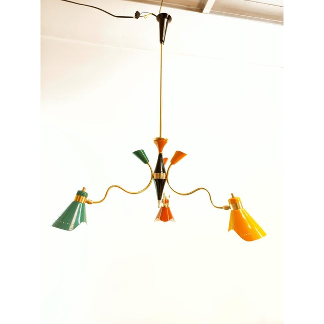 Pendant with Adjustable Multicolor Domes For Sale - Image 5 of 18