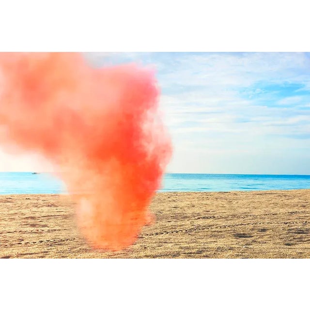 "Super Natural Peach Puff Two" Contemporary Archival Photograph Watercolor Print by Cheryl Maeder For Sale