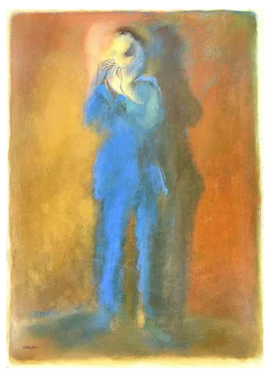 Roberto Cuccaro, The Cigarette, Original Gouache on Paper, 2000s