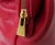 1990s Vintage Celine Red Leather Vanity Case / Cosmetic Clutch With Gold Hardware For Sale - Image 5 of 14