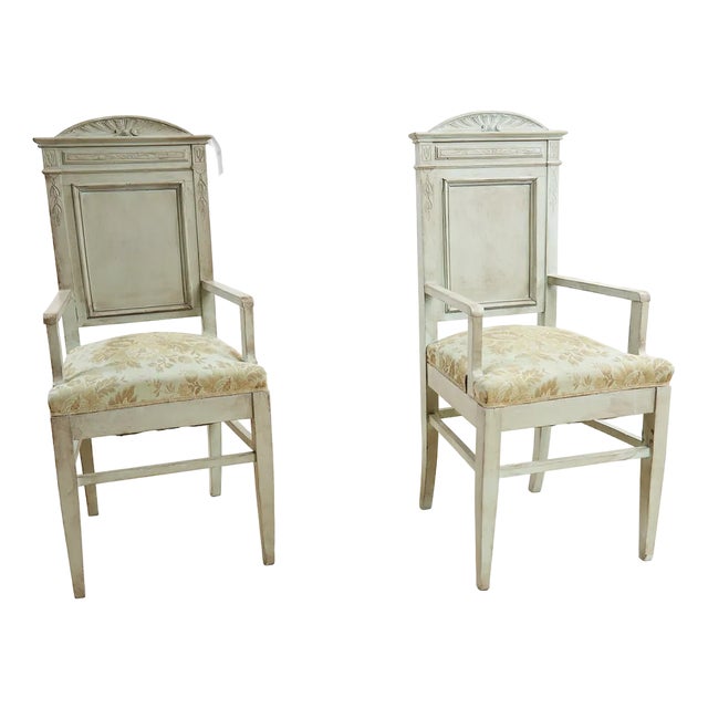 Set of Vintage Mint Green Chairs For Sale