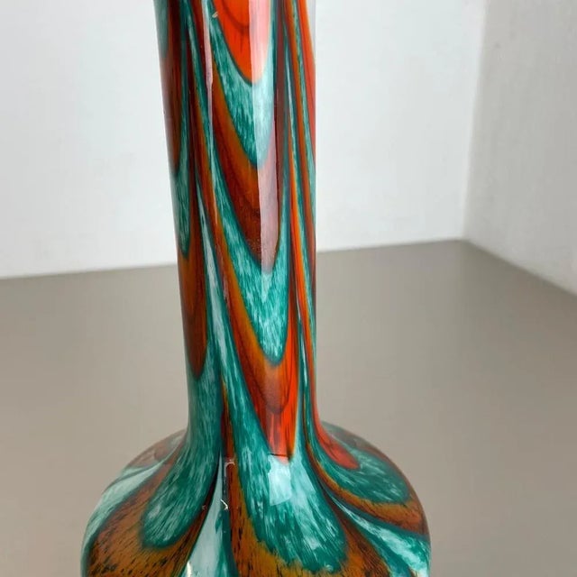 Large Vintage Italian Pop Art Multicolor Opaline Vase, 1970s For Sale - Image 6 of 18
