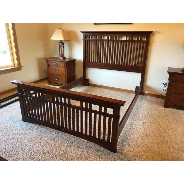 Broyhill Mission Queen Bedframe Chairish