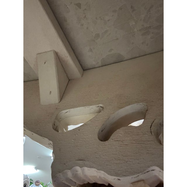 1960s Vintage Italian Baroque Style Floral Marble Top Console and Mirror Set For Sale - Image 12 of 12