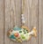 Pair of cloisonné enamel fish Christmas ornaments on gold metallic thread accented with graduated pearl "bubbles"....