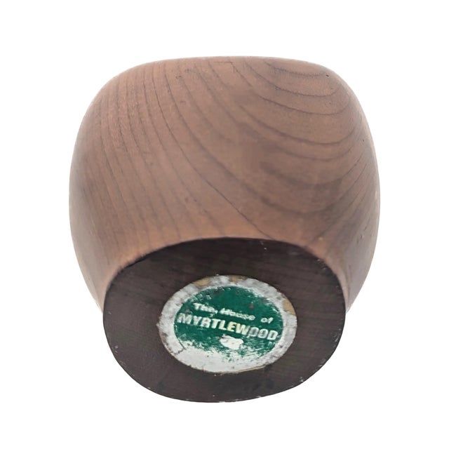 Mid 20th Century Carved Myrtlewood Owl Figurine For Sale - Image 10 of 11