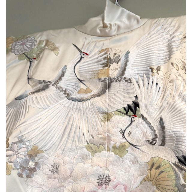 Japanese Vintage Silk Wedding Kimono For Sale - Image 4 of 8