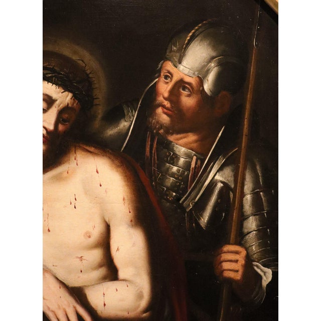 Workshop of Jacopo Ligozzi, Ecce Homo, 1630, Oil on Canvas For Sale - Image 6 of 15