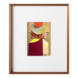 "Into the Sun 3" Original Mixed-Media Collage on Paper by Zac Woodiel For Sale