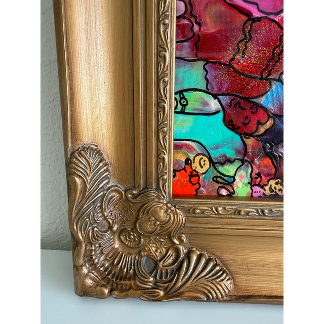 2020s Original Abstract Painting Serg Graff "Hidden Friends" Surreal Fantasy Art, Coa For Sale - Image 5 of 10