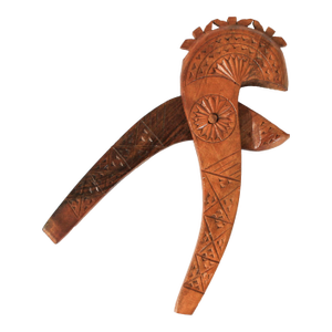 Vintage Folk Art Hand-Carved Wooden Nutcracker