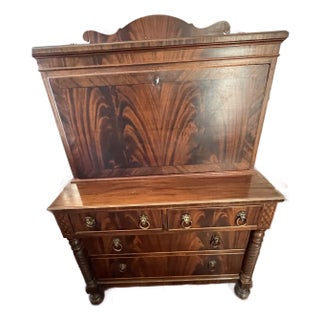 Mahogany Secretary Desk, Likely Dating to the George III Period Late 18th Century For Sale