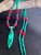 Artisan Genuine Malachite Necklace With Large Sculptural Pendant and Red Bamboo Seeds Detail For Sale - Image 15 of 17