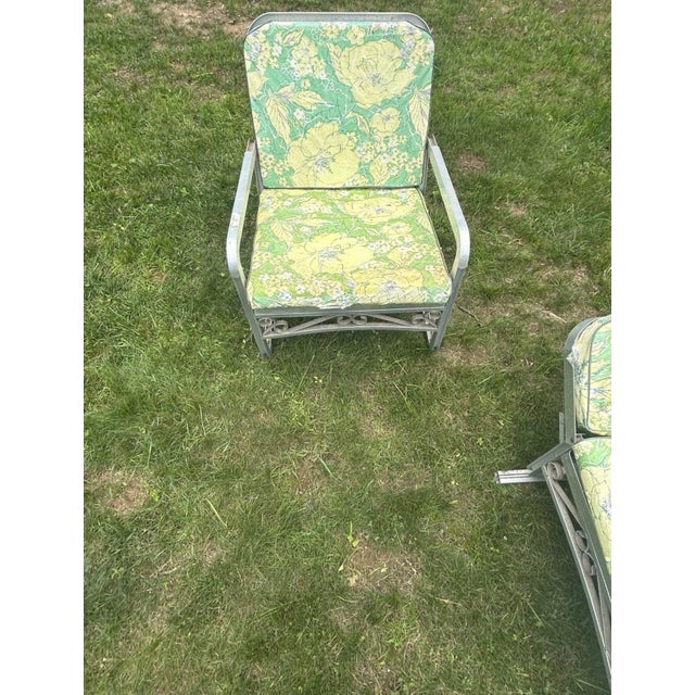 American 1950s Mid-Century Aluminum Patio Louger/ Daybed 3 Piece Set For Sale - Image 3 of 6