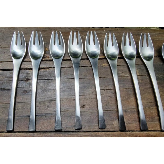 Jens Quistgaard Odin Pattern Stainless Steel Flatware Set by Jens Quistgaard for Dansk, Germany For Sale - Image 4 of 11