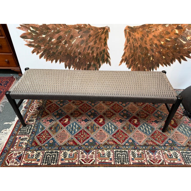 Black All Modern Piper Bedroom Bench For Sale - Image 8 of 12