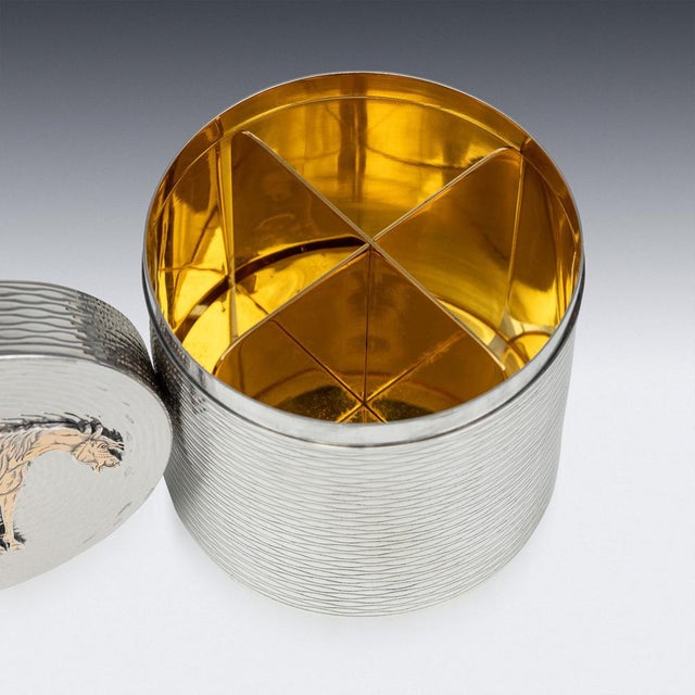 Silver Cigarette Box & Matchbox with Gold Horse Detail from Hermes, 1960s, Set of 2 For Sale - Image 11 of 17
