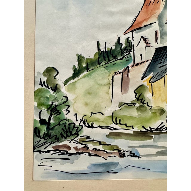Original watercolor on paper by Henry Emil Salloch, also known as Heinz Emil Salloch, the German-born American artist and...