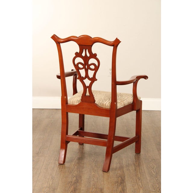 Eldred Wheeler Chippendale Style Set of Eight Cherry Dining Chairs For Sale - Image 12 of 12