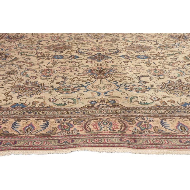 Late 20th Century Vintage Persian Tabriz Rug - 08'04 X 11'07 For Sale - Image 4 of 9