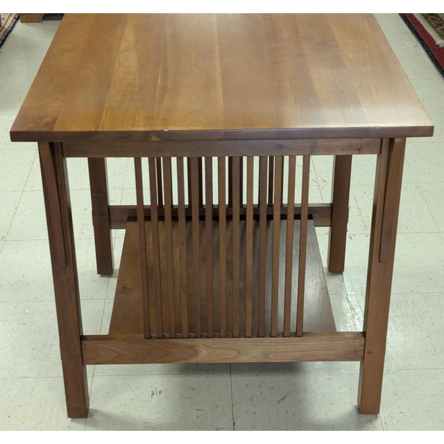 Brown Stickley Harvey Mission Cherry Wood Lamp Table For Sale - Image 8 of 13