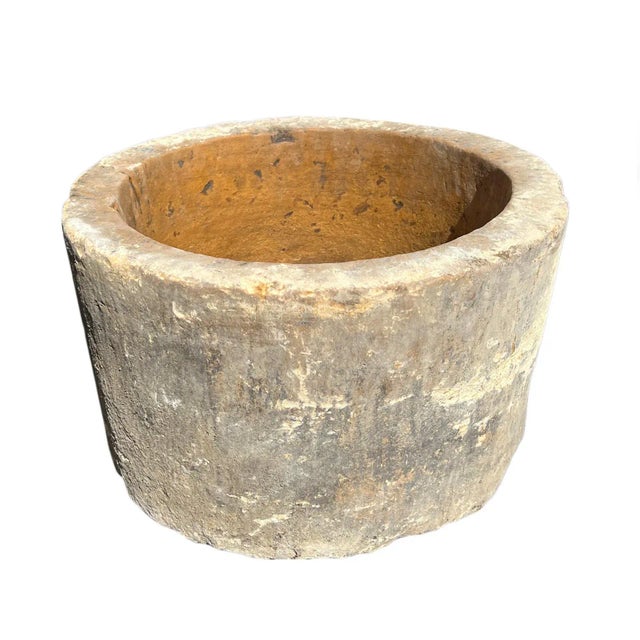 Early 20th Century Antique Old India Stone Bowl For Sale - Image 5 of 5