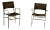 Set of Cidue Armchairs in Steel and Leather from Cidue For Sale