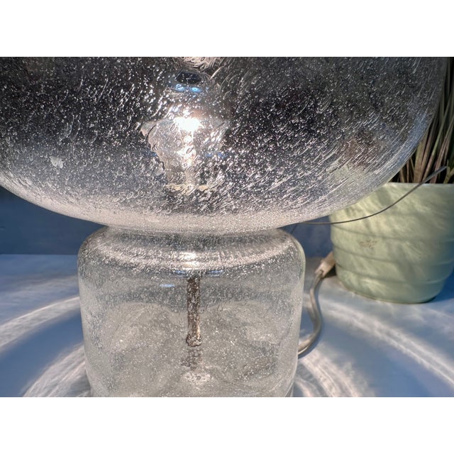 Clear Frosted Glass Table Lamp from Glashütte Süssmuth Leuchten, Germany, 1960s For Sale - Image 7 of 18