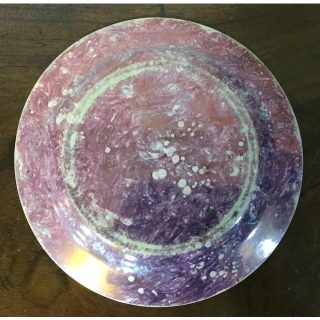 Ceramic 1810 Antique English Wedgwood Creamware Pink Moonlight Luster Plate For Sale - Image 7 of 11