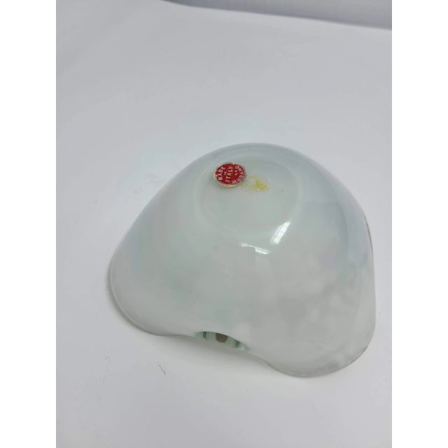 Glass Vintage Authentic Murano Made in Italy Cased Kaleidoscope Multi Color Hand Blown Art Glass Bowl Art Glass For Sale - Image 7 of 12