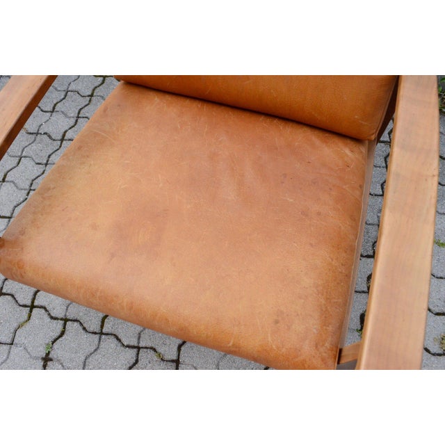Vintage Cognac Leather Lounge Chair, 1960s For Sale - Image 14 of 18