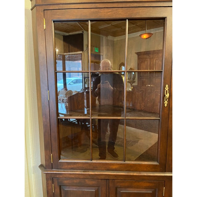 2000 - 2009 Pair of Mahogany Corner Cupboards Custom Made for a Client by the Robert Bergelin Company For Sale - Image 5 of 12