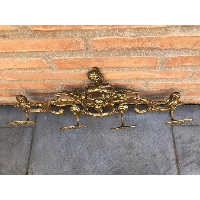 20th Century French Bronze Wall-Mounted Coat Rack For Sale - Image 16 of 18