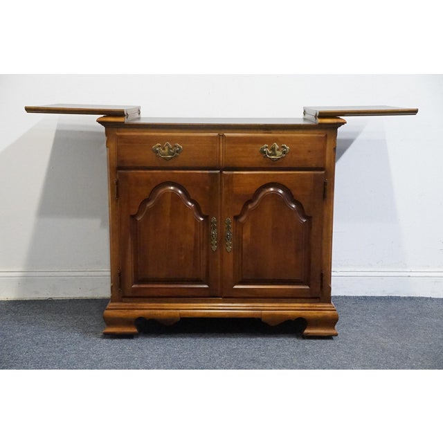 Brown Stanley Furniture Solid Cherry Traditional Style 55" Flip Top Server Buffet For Sale - Image 8 of 18