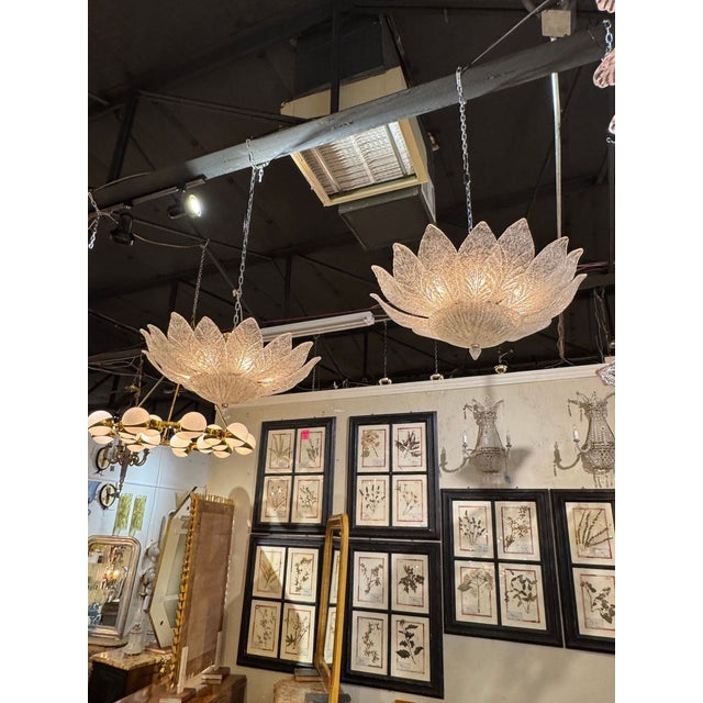 Modern Modern Murano Granola Glass Flush Mount Chandeliers For Sale - Image 3 of 7