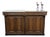 Bar Counter in Oak with Zinc and White Marble For Sale