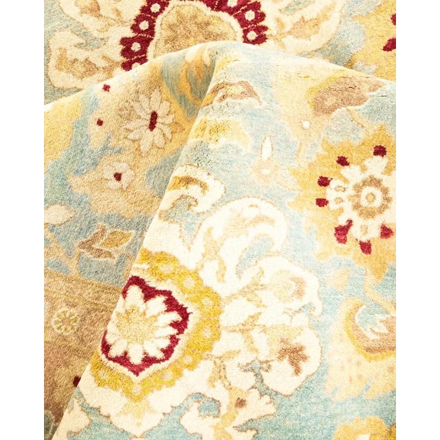 Textile Mogul, One-of-a-Kind Hand-Knotted Area Rug in Light Blue, 6' 2" x 8' 9" For Sale - Image 7 of 8