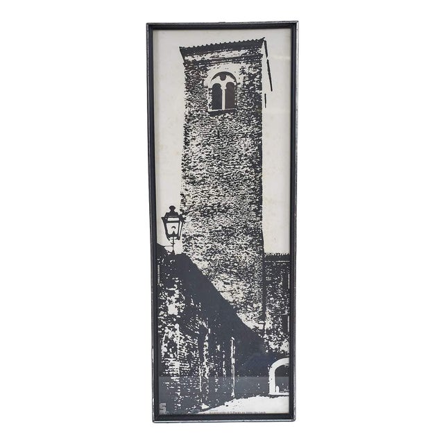 Vintage Architectural Poster, 1970s For Sale