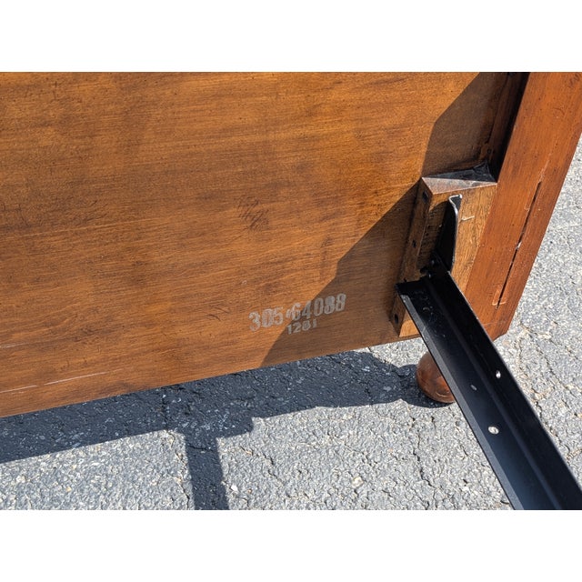 Vintage Convertible Queen or Full Size Traditional Style Half Poster Bedframe For Sale - Image 13 of 14