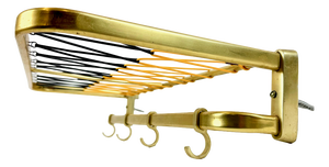 Mid-Century Modern Aluminium and Brass Coat and Hat Rack, 1960s