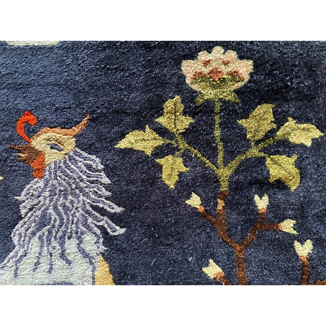 Art Deco Chinese Handmade Silk Bautou Tapestry Rug For Sale - Image 13 of 17