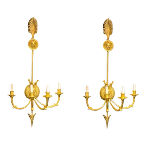 1900's Large Caldwell Empre 4 Lights Sconces With Lion