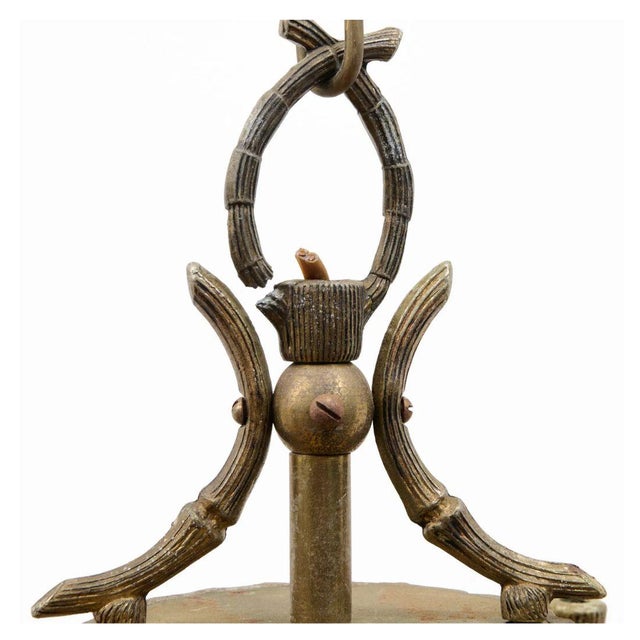 Mid 20th Century Hollywood Regency Bamboo Motif Bronze Chandelier With Eight Arms For Sale - Image 5 of 5