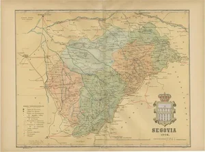 Topographical and Administrative Cartography of Segovia in Spain, 1902