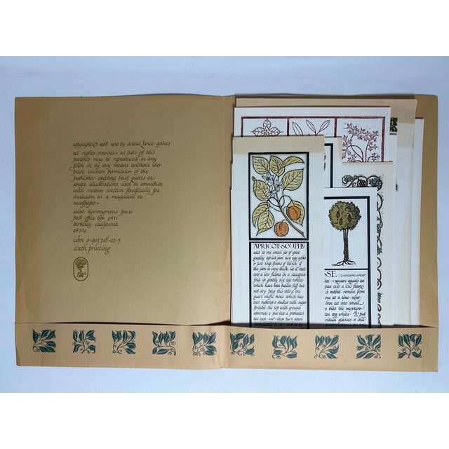 Waters, Alice Louise (edited by). Thirty Recipes Suitable for Framing. Berkeley: Saint Heironymous Press, 1968, 6th...