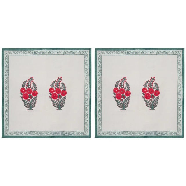 Not Yet Made - Made To Order Roza Ivory Napkins - a Pair For Sale - Image 5 of 6