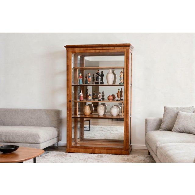 Wood Antique Biedermeier Display Cabinet in Spruce, 1830s For Sale - Image 7 of 16