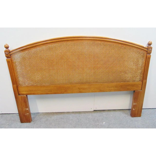 Louis XV Style Fruitwood Caned Full Size Headboard For Sale In Philadelphia - Image 6 of 6