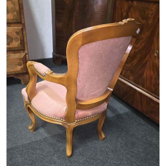 Louis-Philippe Style Children's Armchair in Walnut, 1950s For Sale - Image 4 of 5